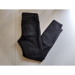 Prana Denim Jeans Black Wash Skinny‎ Mid Rise Women's Size 10 / 30 Short Inseam